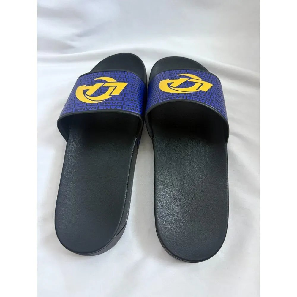 Nike Los Angeles Rams Off Court Slide Sandals NFL w Socks NEW 46/ US Size 12
